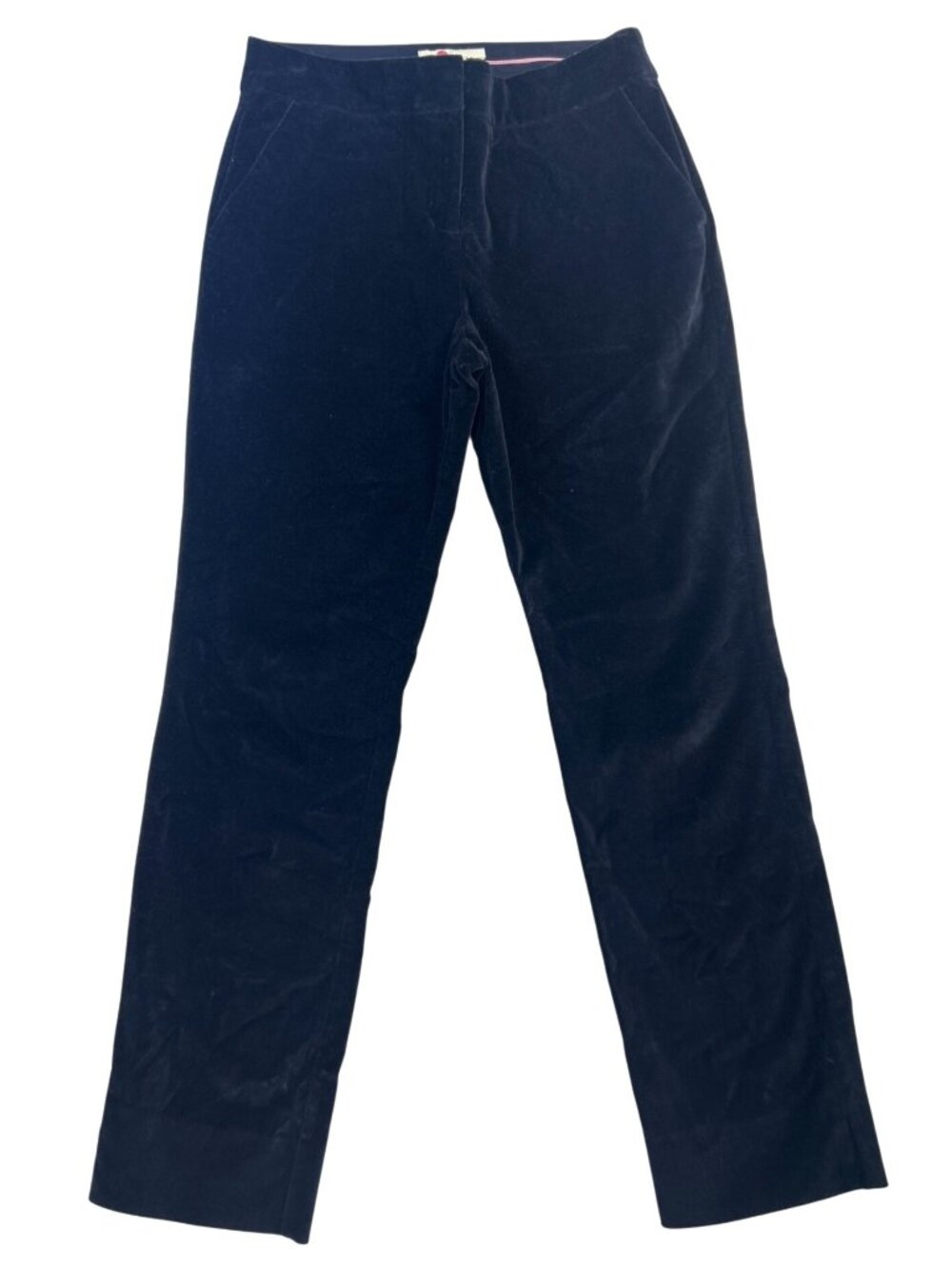 Boden Velvet Ankle Pants Women's 4R Dark Navy Blue Straight Leg  Tailored Preppy